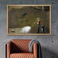 thumbnail image 2 of wall26 Framed Canvas Print Wall Art Banksy British Artist Wall Wash Lascaux French Horse Cave Graffiti &amp; Street Art Urban Illustrations Modern Art for Living Room, Bedroom, Office - 24"x36&q, 2 of 5