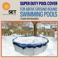 thumbnail image 2 of SET SunSolar Energy Technologies-  Super Duty series Above Ground Solid Pool Cover for 28 Foot Round Swimming Pool - Winter Pool Cover with Sturdy Cable and Winch 15-Yr warranty. Cover Clips Included., 2 of 7