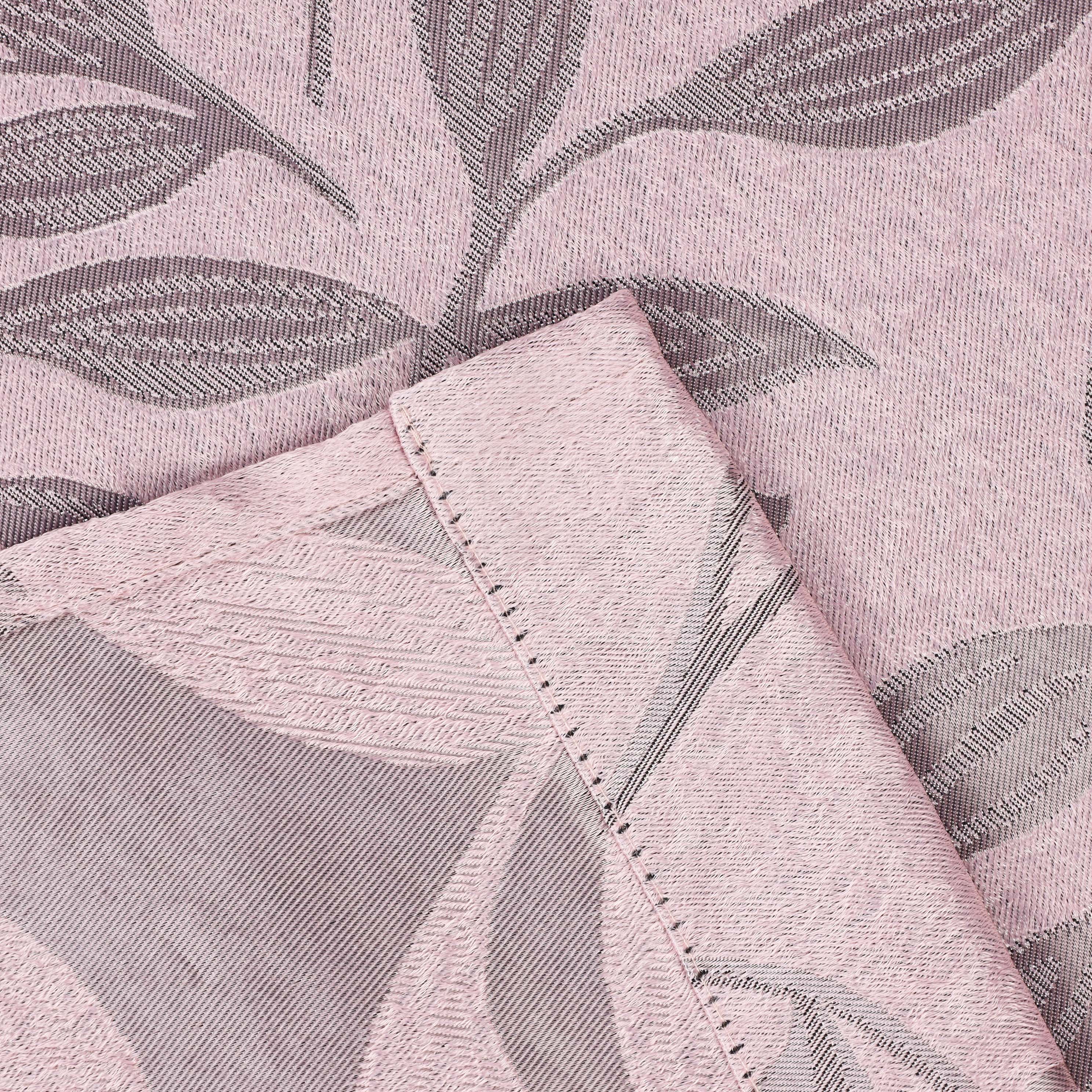Superior Blackout Leaves Curtains Set of 2, Light Filtering Grommet Curtain Panel Set, Blush, 46"W x 63"L