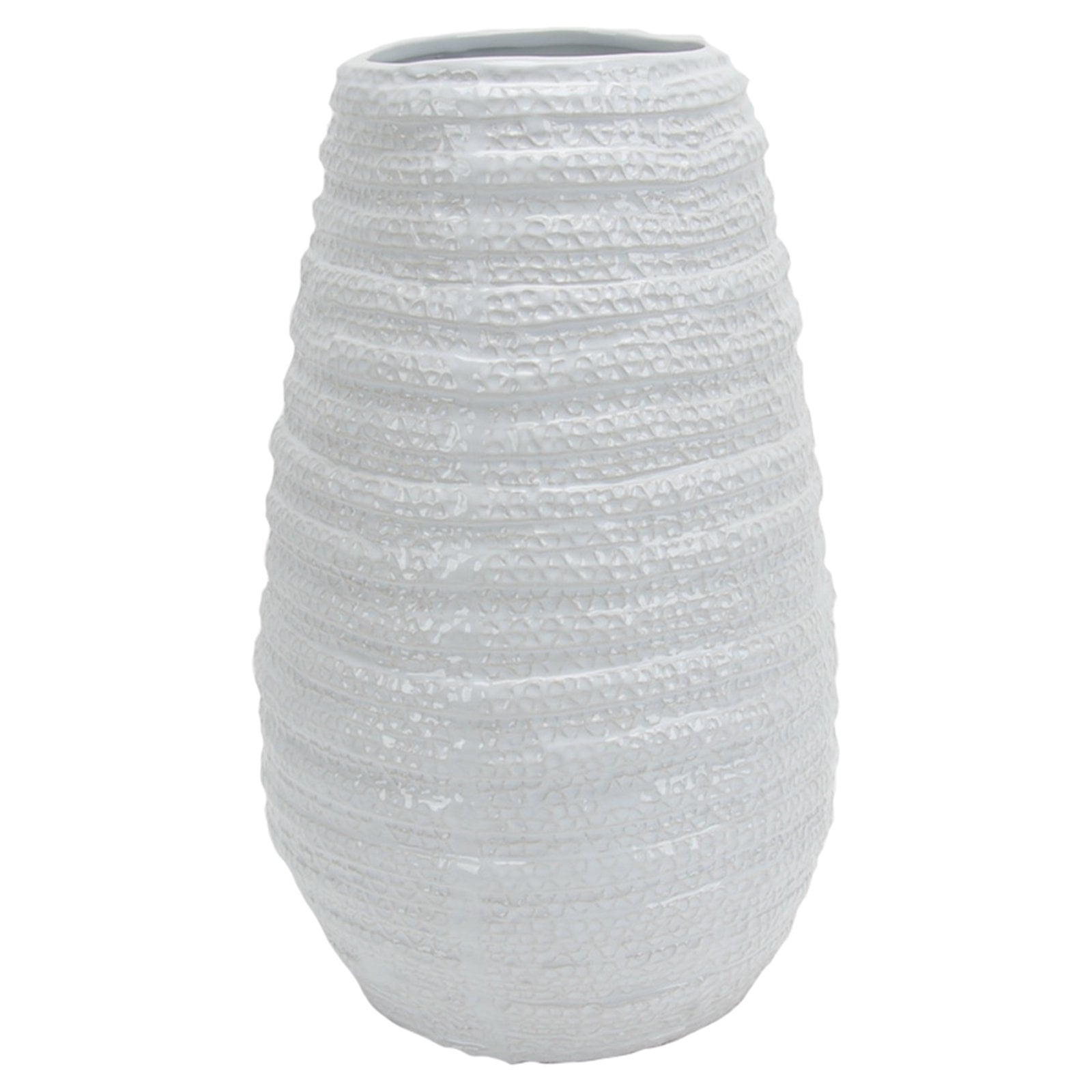 Sagebrook Home Textured White Ceramic Table Vase