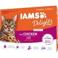 thumbnail image 3 of Iams Senior Cat 7+ Delights Chicken In Gravy Cat Food 24 x 85g, 3 of 7