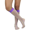 thumbnail image 5 of ToBeInStyle Women's Knee Hi Socks With Vertical Multicolor Honeycomb Pattern - One Size, 5 of 6