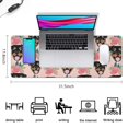 thumbnail image 5 of Long Mouse Pads for Desk,Rottweiler and Pioneer Flower Desk Mats on Top Of Desks, Desk Mouse Pad Extra Large with 3mm Non-Slip Base and Stitched Edge for Gaming,Office,Work,Home 31.5"x11.8", 5 of 6