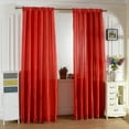 thumbnail image 5 of 1PC solid color five beauty satin pole curtain, suitable for decorating living room and bedroom curtains, 5 of 9