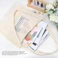 thumbnail image 6 of DAKIMOE Bag Crochet Bags for Women Summer Mesh Beach Tote Bag Knit Hobo Bag Vacation Boho Tote Bag, Beige, 6 of 6