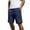 A Blue, variant on Men Athletic Shorts Men's Solid Color Elastic Waist Drawstring Zipper Pocket Casual Sports Shorts Black Xxxl