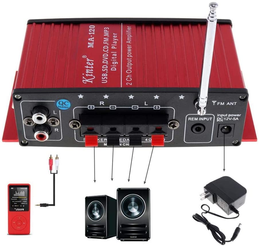 Kinter MA-120 Amplifier Bluetooth and Digital Fashion MP3/USB/SD Card ...