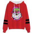 thumbnail image 1 of WILLBEST Sudaderas de Mujer Sudadera con Capucha y Cordón con Estampado Navideño Informal para Mujer 177 Chica​​, 1 of 3