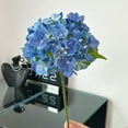 thumbnail image 4 of Lilixerw Valentines Day 54-Petal Silk Hydrangea Stem,Realistic Fake Flower for Home Wedding Decor,with Soft Plastic Flower Branch,Couple Gifts,DIY Floral Arrangement,7.1x17.7 Inches,Deep Blue, 4 of 6