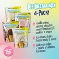 thumbnail image 2 of Nostalgia Ice Cream Mix Variety Pack, Vanilla Crème, Chocolate, Strawberry, and Cookies N' Cream, 4 Pack 8oz Pouches, Gluten-Free Dessert Mix, 2 of 8