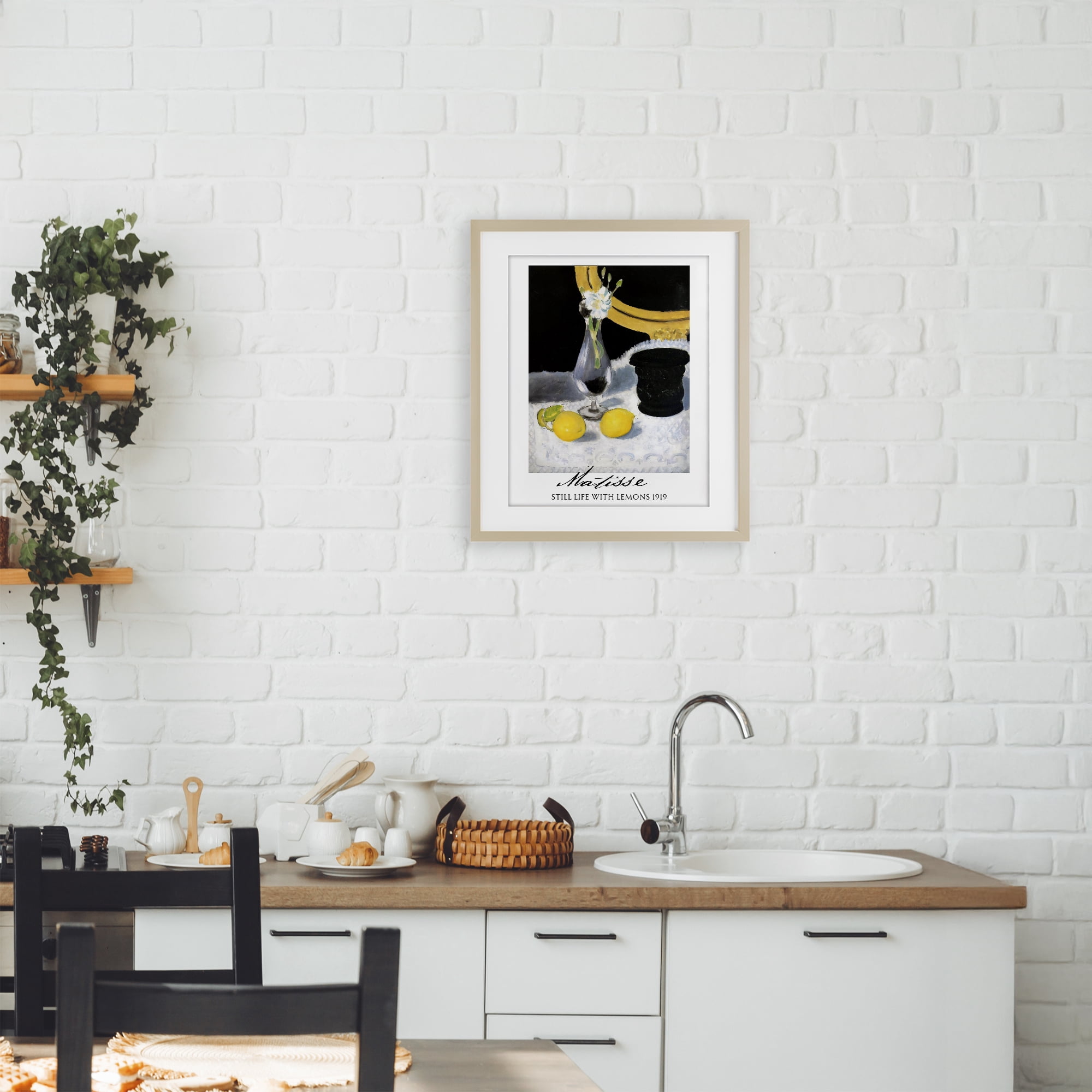 Stupell Industries Matisse Still Life Lemons Birch Framed Print Under Glass, design by Vintage Hustle