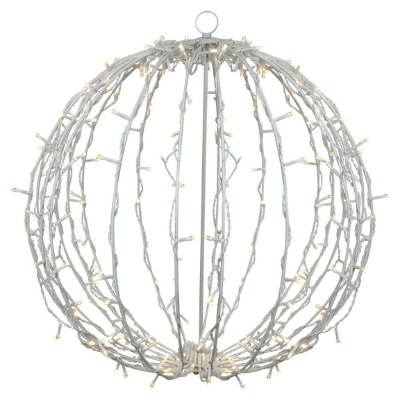 23" LED Lighted Christmas Hanging Ball Decoration - Warm White Lights