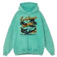 thumbnail image 2 of Sudadera con capucha holgada informal para hombre, 100 % algodón, con lavado desgastado, estilo retro, para competiciones de deportes extremos de California, 2 of 4