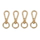 thumbnail image 1 of Paquete de 4 ganchos de mosquetón con ojales giratorios, clips, ganchos de hardware para bolsos, Oro, 1 of 9