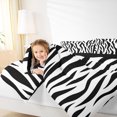 thumbnail image 4 of Homewish Geometric Waves Lines Bedding Comforter Set,Zebra Pattern Stripes Twin Comforter Sets,White Black Bedding Set For Boys Kids,Ultra Soft Home Decor Reversible,2 Pieces, 4 of 8