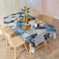 thumbnail image 3 of Lightblue Butterfly Sparkle Pattern Rectangle Tablecloth 60"x102",Waterproof Polyester Rectangle Table Cloth, Wipeable Spillproof Polyester Tablecloth for Dining, Camping, Indoor and Outdoor, 3 of 5