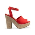 thumbnail image 2 of Sun + Stone Womens Fey Faux Suede Ankle Strap Heels, 2 of 3