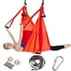 thumbnail image 1 of Full Set Aerial Yoga Hammock+Hanging Belt+Ceiling Plates Anti-Gravity Nylon Pilates Flying Swing for Home GYM Fitness 2.5*1.5mPurple He Qiyong unisex, 1 of 1