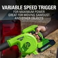 thumbnail image 6 of Greenworks 24V (90 MPH / 180 CFM / 200+ Compatible Tools) Cordless Shop Blower, 2.0Ah Battery and Charger Included, 6 of 11