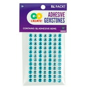 Go Create 6 Millimeter Mini Blue Adhesive Gemstones, Scrapbooking Embellishments, 84 Count
