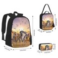 thumbnail image 2 of Wukai Protection de la Faune pour Sac à Dos Combinaison Ensemble Trois Pièces, Sac à Dos Messager Sac à Lunch Trousse, Adapté pour École, Bureau, Unisexe, 2 of 7