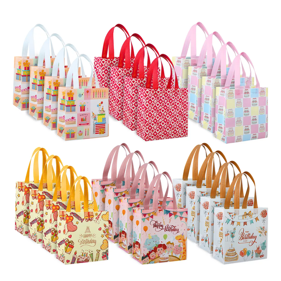 24 Bolsas Para Regalos De Fiesta De Cumpleaños Para Niños COLORES