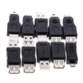 thumbnail image 2 of 10 Uds OTG 5pin F/M cambiador adaptador convertidor USB macho a hembra Micro USB, 2 of 9