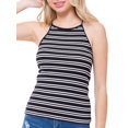 thumbnail image 3 of Made by Olivia Women's Basic High Halter Neck Sleeveless Ribbed Racerback Tank Top, 3 of 6