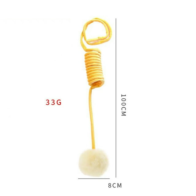 BeesClover Peluche de Chat avec Ventouse Réglable Extensible Hanging Spring avec Jouet Interactif Bell pour Chats d'Intérieur