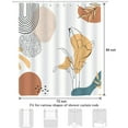 thumbnail image 6 of Abstract Boho Leaf Shower Curtain Mid Century Modern Minimalist Art Decorative Bath Curtain 72 x 72 Inch Polyester Fabric Waterproof Bathroom Curtain with 12 Hooks, 6 of 6