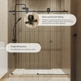 thumbnail image 6 of Seawin Hugo 56 - 60 x 78 inches Frameless Sliding Shower Door 3/8 in. (10 mm) Clear Tempered Glass with NanoShield Coating Matte Black, 6 of 10