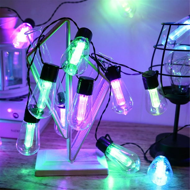 SuoKom Outdoor String Lights Round Spherical Patio Lights RGB Bulb