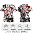 thumbnail image 2 of Rebaike Men's All-Over Print Graphic T-Shirt Abstract Street Art Design, 2 of 7