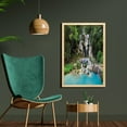 thumbnail image 2 of Waterfall Wall Art with Frame, Waterfall in Corner of Lake in Laos Surrounded by the Vietnamese Trees, Printed Fabric Poster for Bathroom Living Room, 23" x 35", Blue and Green, by Ambesonne, 2 of 2