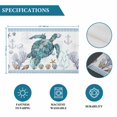 thumbnail image 6 of Coastal Turtle Placemats Set of 6, Nautical Starfish Coral Jellyfish Stripes Placemats for Dining Table, Place Mats for Kitchen Tabletop, Waterproof Wipeable Dining Table Mats Set, 6 of 9