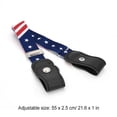 thumbnail image 5 of Sonducket Cinturón sin hebilla Suministros de armario para niños Niñas a cuadros morados y negros Cinturones Bandera de EE.UU Sonducket AP008680-03, 5 of 5