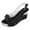 1Black, variant on Wedge Sandals for Women Peep Toe Platform Slingback Heels Metal Decor Bowtie Antislip Thick Sole Retro Studded Ladies Summer Casual Dress Shoes 2Green Size 8.5