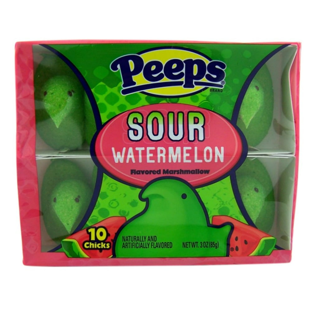 Peeps Sour Watermelon Chicks (1 Pkg of 10 Chicks)