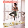 thumbnail image 2 of Sunflower Gnomes Yoga Towel for Hot Yoga Non Slip, Yellow Sunflower Vintage Leaves Bee Yoga Mat Towel Absorbent Yoga Sweat Towels Microfiber Hot Yoga Blanket for Bikram Pilates 26"x74", 2 of 7