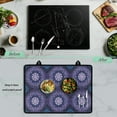 thumbnail image 5 of Renewold Glass Stove Cover Stovetop Protector Cover Foldable Electric Stove Top Protector Prevent Scratching Washer Dryer Top Cover for Home Decor, Boho Flower Violet Blue, 5 of 7