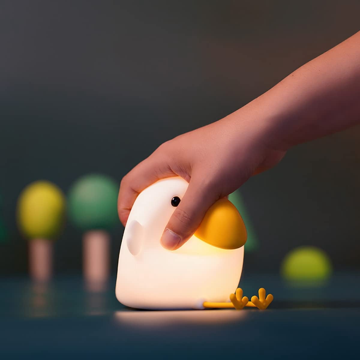 KOMI Kids Night Light, Cute Silicone Bird, Squishy LED Night Light for Bedroom and Kids Room Bird
