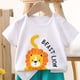 thumbnail image 5 of Camisetas de Verano de Manga Corta para Niños con Estampado Pequeño Blusas de Cuello Redondo Set de Dos Piezas Tela Suave Y Transpirable para Sesiones Fotográficas Diarias Informales, 5 of 5