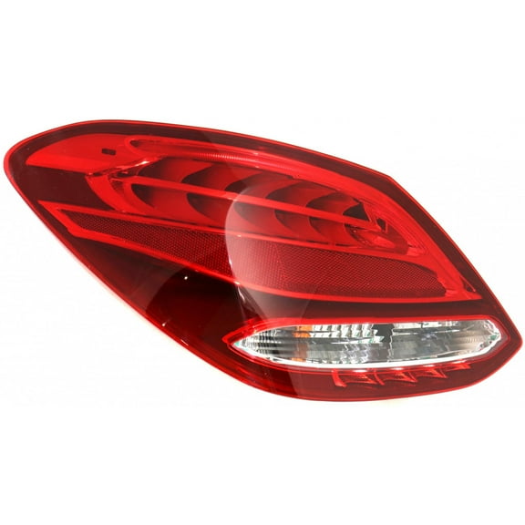For Mercedes-Benz C300 2015 2016 2017 2018 Tail Light Assembly Driver Side | CAPA Certified | Clear and Red Lens | Sedan | Replacement For MB2800143, MB2800143C | 2059061802
