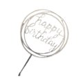 thumbnail image 1 of Round Happy Birthday Cake Topper Acrylic DIY Cupcake Decor Stick Cake Smash Candle Stick Handmade Cake Topper Happy Birthday Letter Topper, 1 of 9