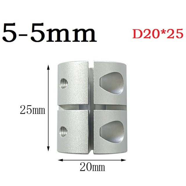 Bgsha Coupleur en Alliage d'Aluminium Rigide avec Alésage, Pièce d'Impression 3D, Moteur Pas à Pas D20x25