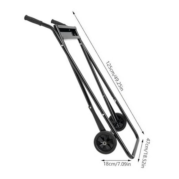 Outboard Boat Motor Stand with Wheels, Heavy Duty Engine Carrier Cart Dolly for Storage, Foldable Engine Stand for Transfer, Maintain, Display, Repair