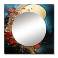 thumbnail image 2 of Designart "Gold Red Fractal Gold And Red" Modern Gold Large Square Mirror - Square Bedroom Mirror Printed Wall Decor - Transitional Square Printed Wall Mirror Art, 2 of 5