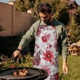 thumbnail image 4 of Pioneer Flower Floral Print Pattern Apron-Garden Aprons for Women with Pockets-Cotton Linen Waterproof Kitchen Cooking Gardening Aprons Adjustable for Kitchen,Cooking,BBQ and Salon 33x27 Inch, 4 of 7