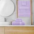 thumbnail image 4 of MyOwn Ultra Soft 8-Piece Towel Set - 100% Pure Ringspun Cotton, Contains 2 Oversized Bath Towels 27x54, 2 Hand Towels 16x28, 4 Wash Cloths 13x13 - Ideal for Everyday use, Hotel & Spa - Purple, 4 of 6