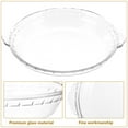thumbnail image 5 of NUOLUX 8 Inch Glass Pie Plate Pie Baking Dishes Transparent Microwave Oven Plate for Household Kitchen, 5 of 6